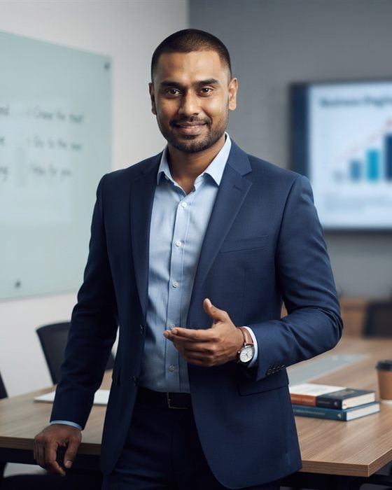 Didula Weerasekara in a TAO training room